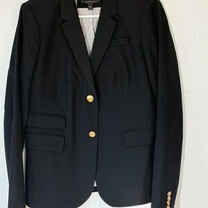 EUC JCrew black wool schoolboy blazer 10T